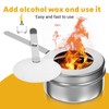 8 Pcs Stainless Steel Fuel Holder, Chafing Wick Fuel Holder