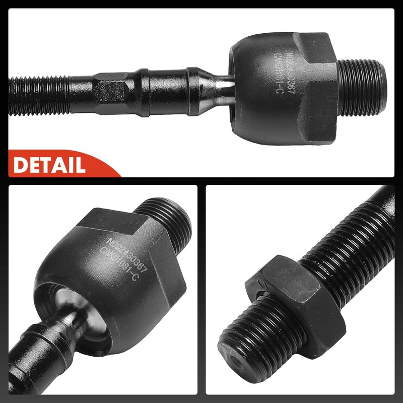 A-Premium 2 x Front Inner Tie Rod Ends, Compatible with