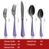 Onlycooker 20-Piece Black Silverware Set 18/0 Stainless Steel Flatware Purple