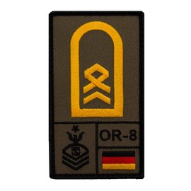 Café Viereck ® Stabsbootsmann Navy German Army Rank Patch with Rank - Embroidered with Velcro - 9.8 cm x 5.6 cm