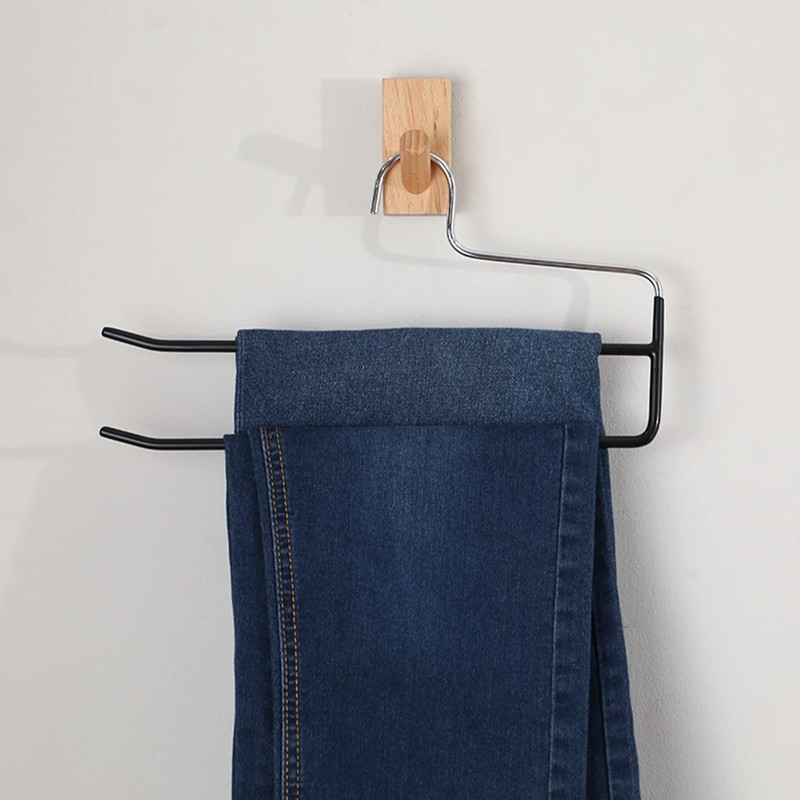 SHIMOYAMA Pants Hangers, 5 Pack, Double Rod Pant Hanger for