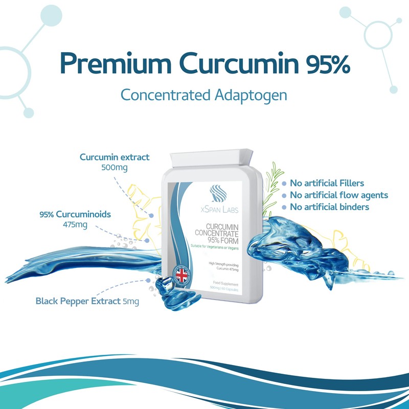 Curcumin Concentrate 95% Form with Black Pepper – 60 Capsules