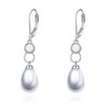 VONALA Pearl Earrings for Women 925 Sterling Silver Opal White