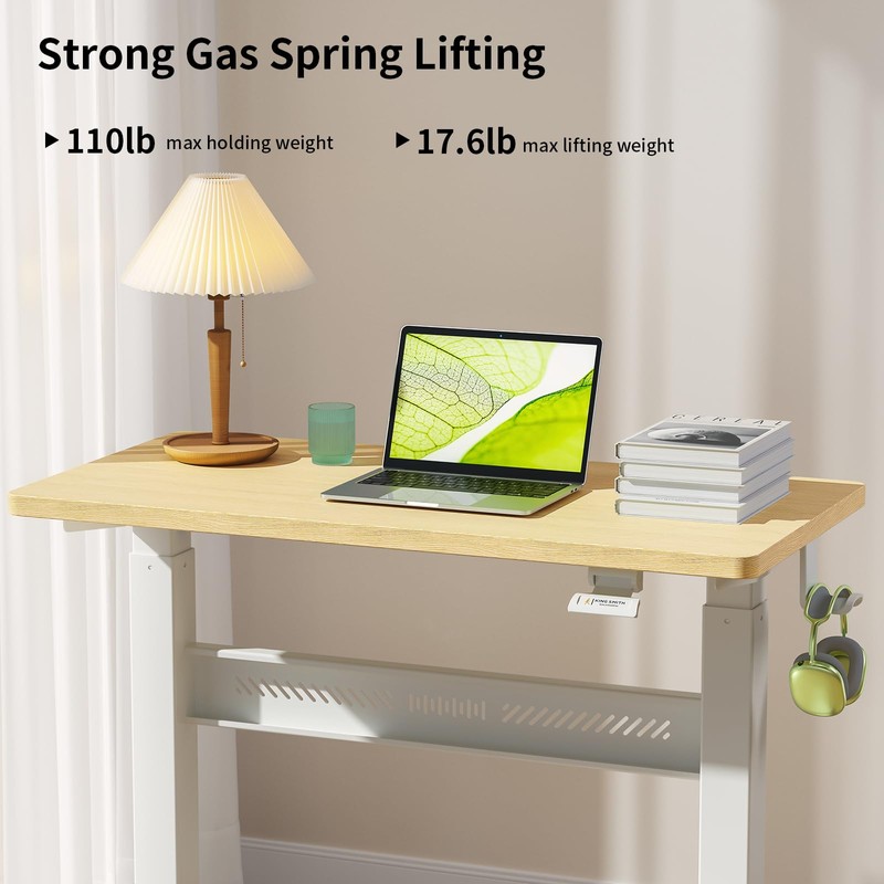 WALKINGDESK Mobile Walking Pad Desk with Wheels, Pneumatic Small Rolling