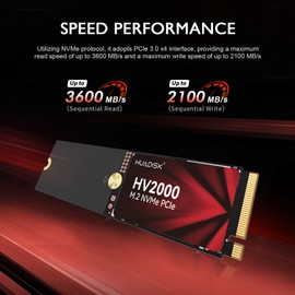 HUADISK M.2 NVMe SSD 128GB Gen3x4, 2242 SSD with 2280 Extension Board, Internal Solid State Drive, Read Speed Up to 1900MB/s, 3D NAND Flash M2 NVMe, for Desktop and Laptop