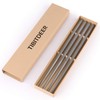 Tibitdeer Titanium Chopsticks, 2 Pairs Titanium Chopsticks, Ultralight Professional (Ti)