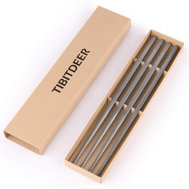 Tibitdeer Titanium Chopsticks, 2 Pairs Titanium Chopsticks, Ultralight Professional (Ti) Titanium Cutlery Set, Reusable, Dishwasher Safe Chopsticks