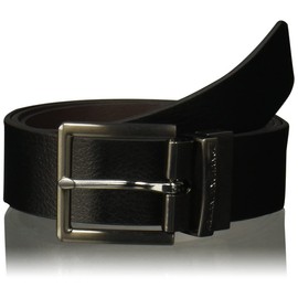 Armani Exchange Men's Leather Belt, Black (black)