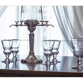 Amehla Original Absinthe Glass: Set of 4 Glasses - Vintage Reservoir Pontarlier Style