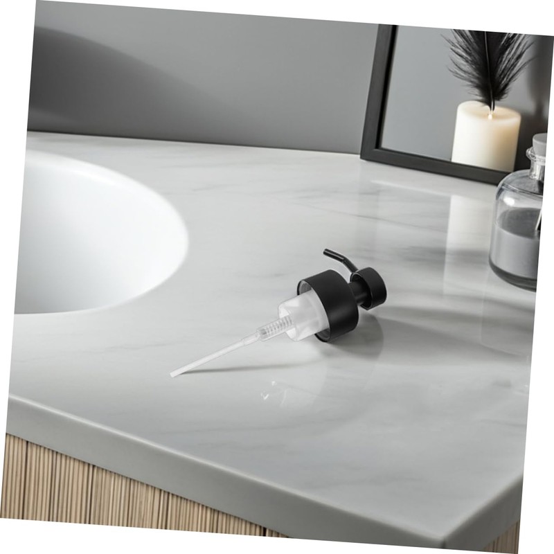 Gatuida 2pcs Reusable Stainless Steel Soap Dispenser Pump Top Replacement