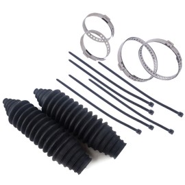 Unbranded Gaiter Pinion Boot Ilicone Rack Pinion Steering +Clamps Kit Set 23x6cm Parts