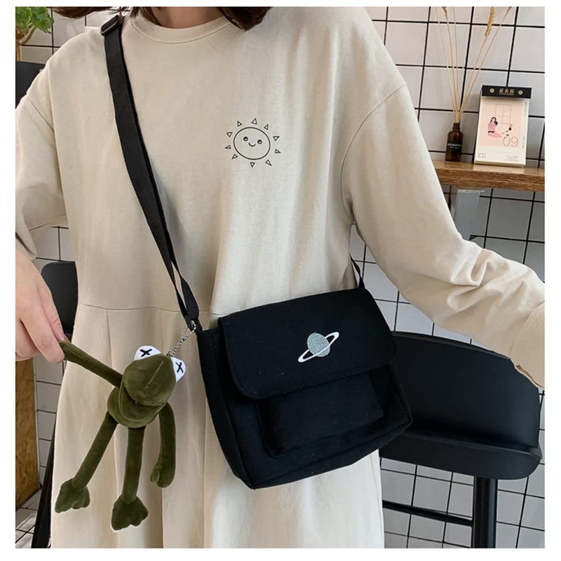 Cross-body Bag With A Frog Planet Patterns Tote/Shoulder Bag Holiday