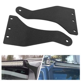 GLOBLED 50 Inch Upper Windshield Light Bar Brackets Curved Led Light Bar Mounting Brackets Compatible with 2006-2010 Hummer H3-1 Pair of Black