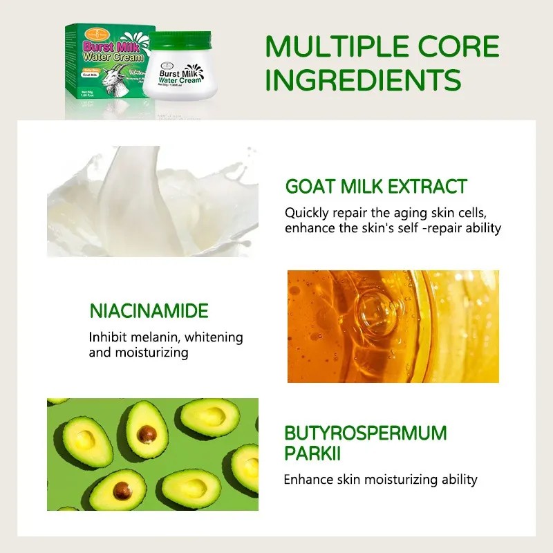 Crema Facial Burst Milk con Extracto de Leche de Cabra