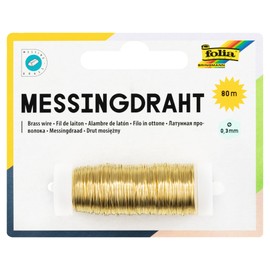 Folia 79465 – Filo di Ottone, 0,3 mm x 80 m, Colore: Oro
