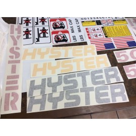 Hyster Forklift decal complete kit with safety decals Hyster 50