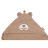 Jollein 534-514-68057 Kapuzenhandtuch Frottee Gepard -Jungle Jambo braun (75x75 cm)