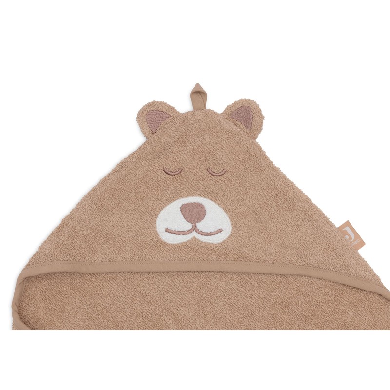 Jollein 534-514-68057 Kapuzenhandtuch Frottee Gepard -Jungle Jambo braun (75x75 cm)