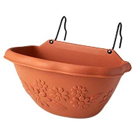 Iris Ohyama Floor Wall Planter 280 Terracotta Brown