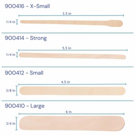 Dukal 900414-PK Reflections Wax/Body Treatment Applicator, Non-Sterile, 1/4" Width, 5-1/2" Length, Sturdy (Pack of 100)