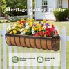 VOXOR Railing Planter Boxes, 24 Inch Window Boxes Planters, Balcony