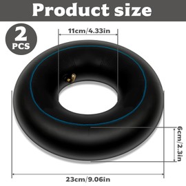 2 Pcs 4.10/3.50-4 Wheelbarrow Inner Tube 3.50-4 for Wheelbarrow Wheels, Wheel Barrow Inner Tube for Lawn Movers Hand Trucks Hand Trolley Replacement Wheel Barrow Tyre