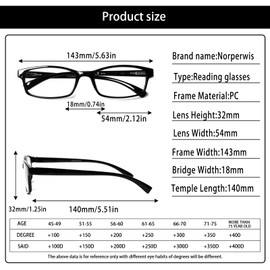 NORPERWIS Reading Glasses 5 Pairs Quality Readers Spring Hinge Vintage Glasses for Reading for Men and Women (Mix Color-4, 2.50)