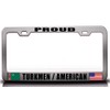 Customola Proud Turkmen American Nationality Patriotic Steel License Plate Frame