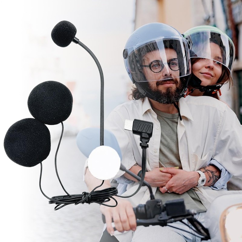 Helmet Microphone and Speaker - Motorbike Helmet Microphone | Noise-Cancelling