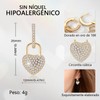 Flor Pendientes de Aro Para Las Mujeres, 18k Chapado en