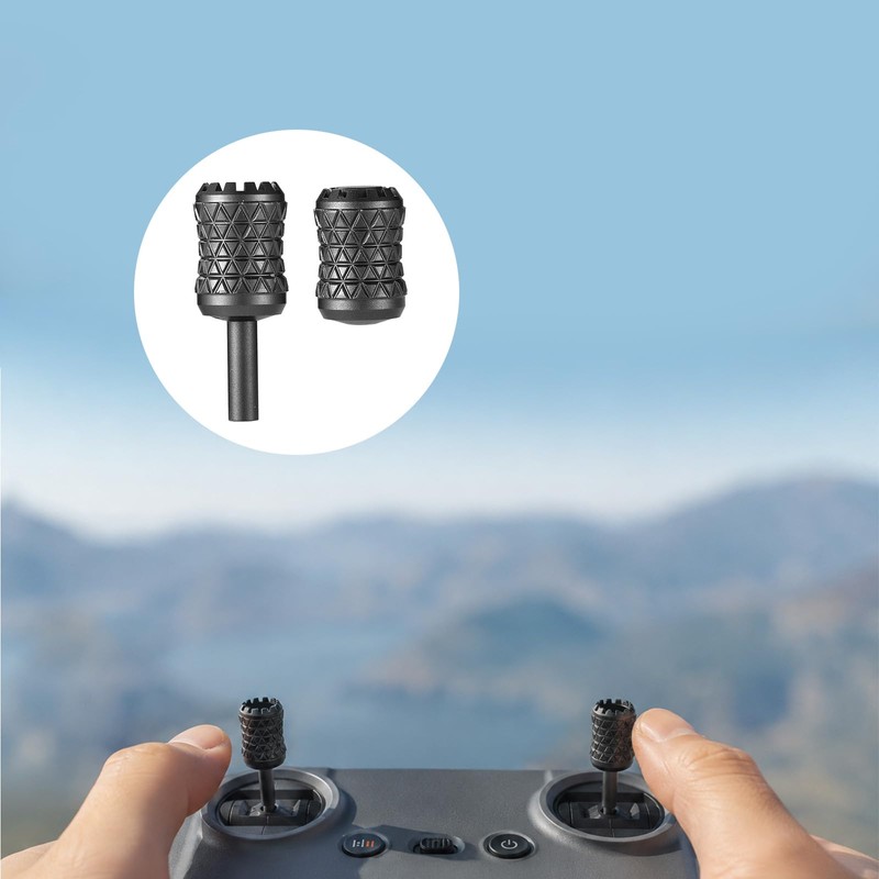 BOXOB 2pcs Retractable Joysticks for DJI RC/RC2/RC PRO 2, Silver