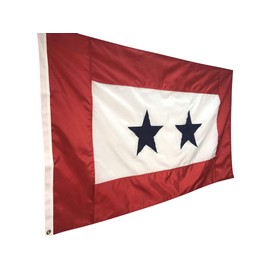 3x5' 2 BLUE STARS Service Star Flag, All Weather Nylon for Outdoor, Made in USA