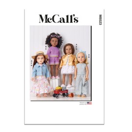 McCall's M8523OS 18" Doll Clothes Sewing Pattern Packet, Design Code M8523, Sizes One Size