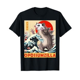 Opossum Japanese Art Funny Possum Gifts For Men Women Kids T-Shirt