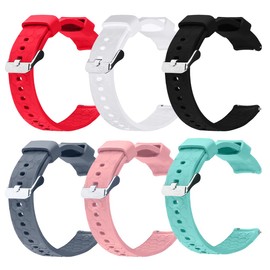 FitTurn 6-Pack Bands Compatible with Cubitt Jr & Cubitt Teens Smart Watch Silicone Quick Release Waterproof Soft Straps for Cubitt Jr Smart Watch for Kids