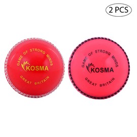 Kosma Cricket Incrediball Practice Balls (2 Pack) Real Bounce Enable Players to Develop their playing Skills without the Risk of Injury -Red/White, Pink
