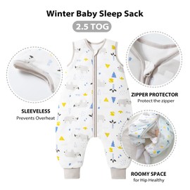 Mosebears Baby Sleeping Bag All Year Round Children's Sleeping Bag Winter 2.5 Tog 100% Organic Cotton Sleeping Bag Various Sizes Autumn Winter Sleeping Blanket