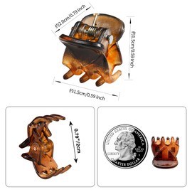 Pack of 36 Mini Hair Clips, Mini Plastic Hair Claw Clips, Non-Slip Grip Small Jaw Clips for Girls and Women, Black, Tortoiseshell, Transparent White