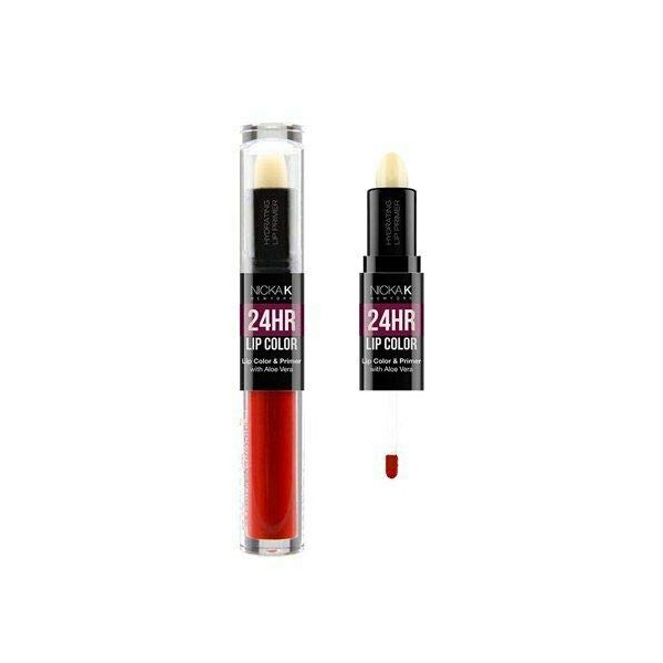NICKA K 24HR Lip Color and Primer (NDL02 Crimson)