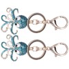 2 pieces metal key ring, octopus shaped keychain, cute keyring