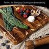 End Grain Cutting Board for Kitchen with Non-slip Feet, Acacia