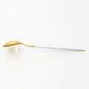 Kuchipol GOA White Matte Gold Dessert Spoon