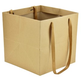 HUAPRINT Large Kraft Brown Paper Gift Bags,12 Pack 12x12x12 inch,Square Wedding Bags,Shopping Merchandise Bags,Party Favor Bags,Birthday,Goodie,Craft Retail,Candy,Cookie,Take Out Bags