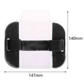 LdawyDE Ski Pass Holder, 2 Pcs Security Arm Sia Badge Holder License ID Card Insignia Id Card Holders with Adjustable Armbands for Medical Security Warehouse Factory Staff Doorman