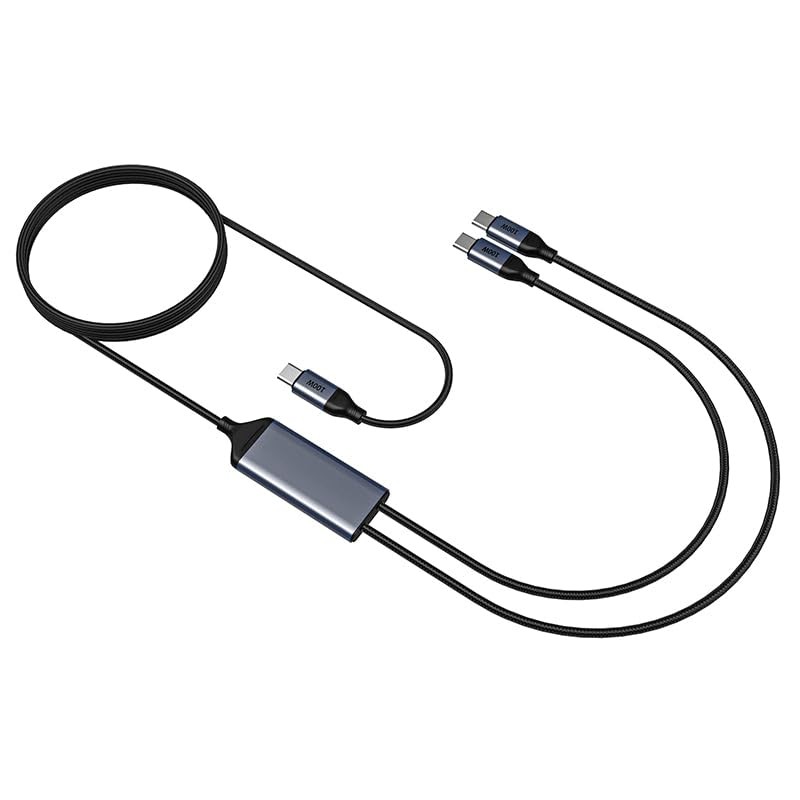 OMNIHIL 3.2FT USB-C Splitter Cable Compatible with SteelSeries Arctis Nova