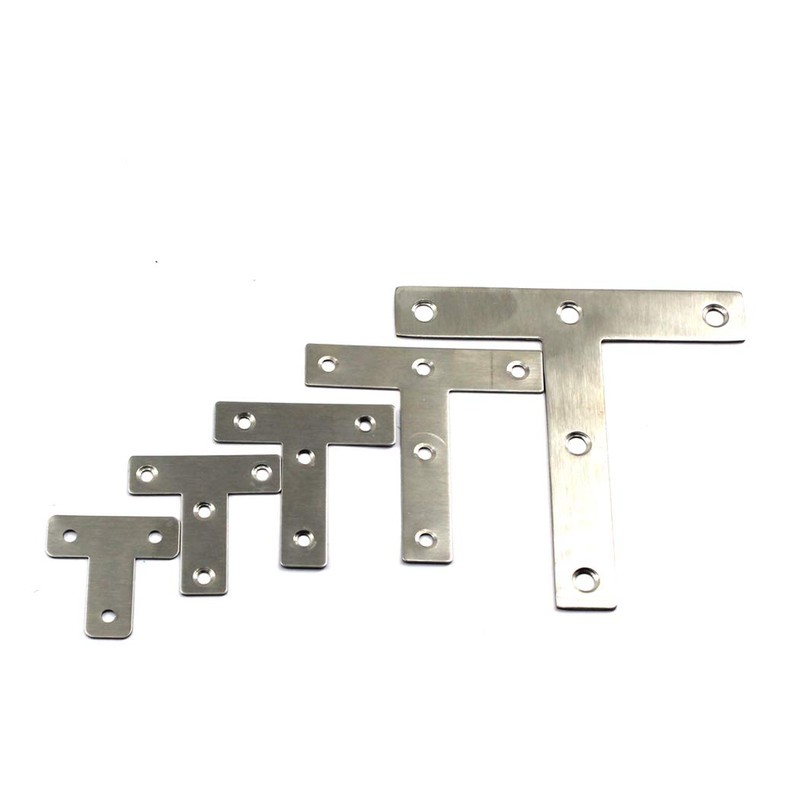 (6 Pieces) 120x120x2mmAngle Connector Corner Brackets (Thickness 2mm) Stainless Steel