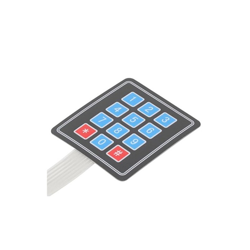 Robojax Soft Flexible 4x3 Matrix Numeric Keypad 12 Button 0-9