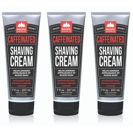 Pacific Shaving Company Pacific Shaving Company Caffeinated Shaving Cream - Shea Butter + Spearmint Antioxidant Shaving Cream with Caffeine - Clean Formula for a Hydrating + Irritation-Free Shave (7 Oz, 3 Pack)