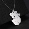 VASSAGO Koala Bear Mum and Koala Child Pendant Necklace Stainless