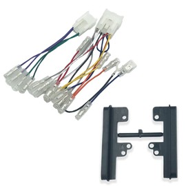 《A/P2》 Toyota Daihatsu Audio Harness 10P 6P Wide Panel Set Navigation Mounting Connection Wiring Kit 10 Pin 6 Pin Face Panel Gap Voxy RAV4 C-HR Aqua Auris Estima Corolla Crown Sienta Tank Noah Hiace